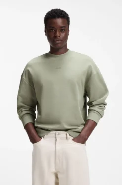 Relaxed-fit sweatshirt in cotton terry with logo detail