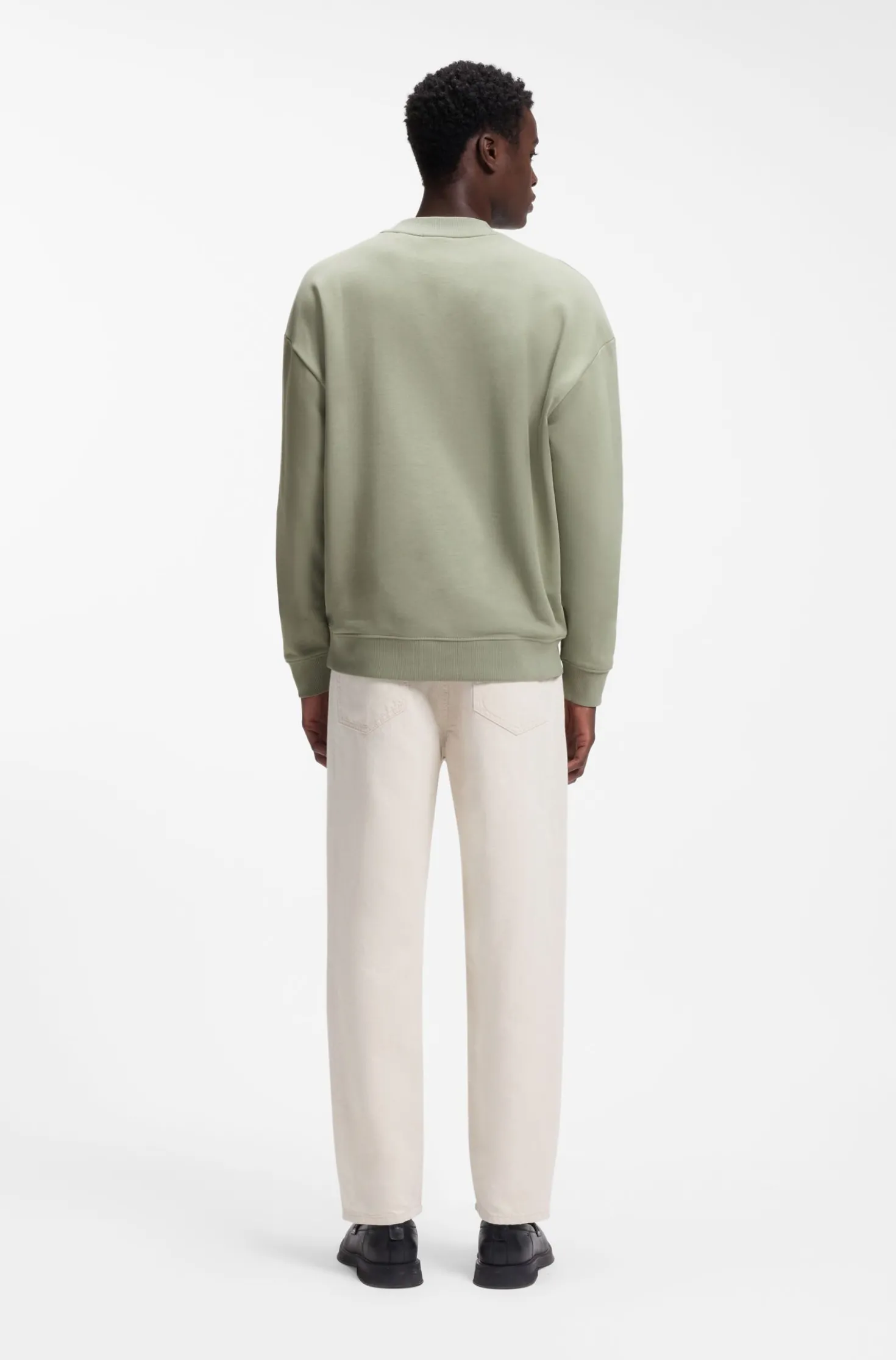 Relaxed-fit sweatshirt in cotton terry with logo detail
