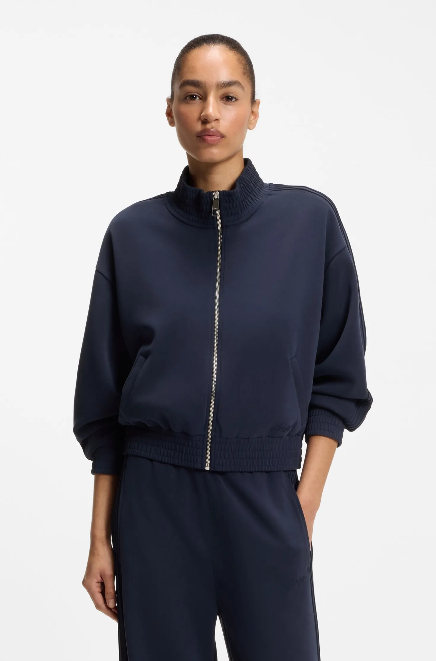 Relaxed-fit sweatshirt with piping details