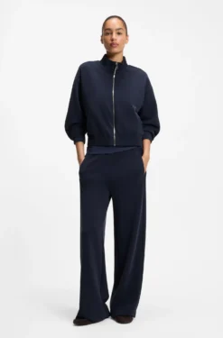 Relaxed-fit sweatshirt with piping details