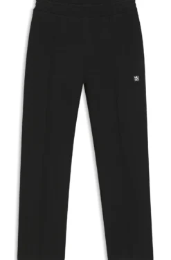 Relaxed-fit tracksuit bottoms in a structured cotton blend