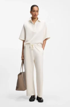 Relaxed-fit trousers in double-layer scuba jersey