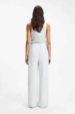 Relaxed-fit trousers in fluid crepe