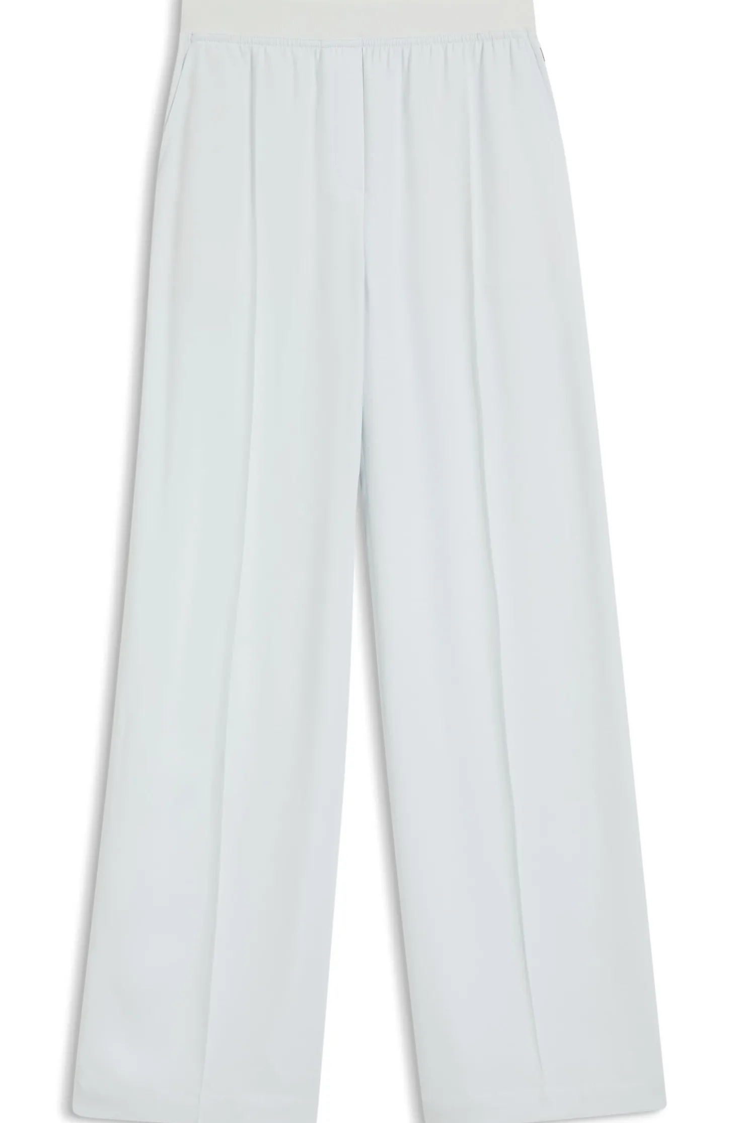 Relaxed-fit trousers in fluid crepe