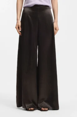 Relaxed-fit trousers in lustrous twill
