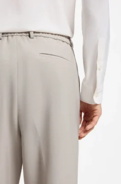 Relaxed-fit trousers in patterned virgin wool