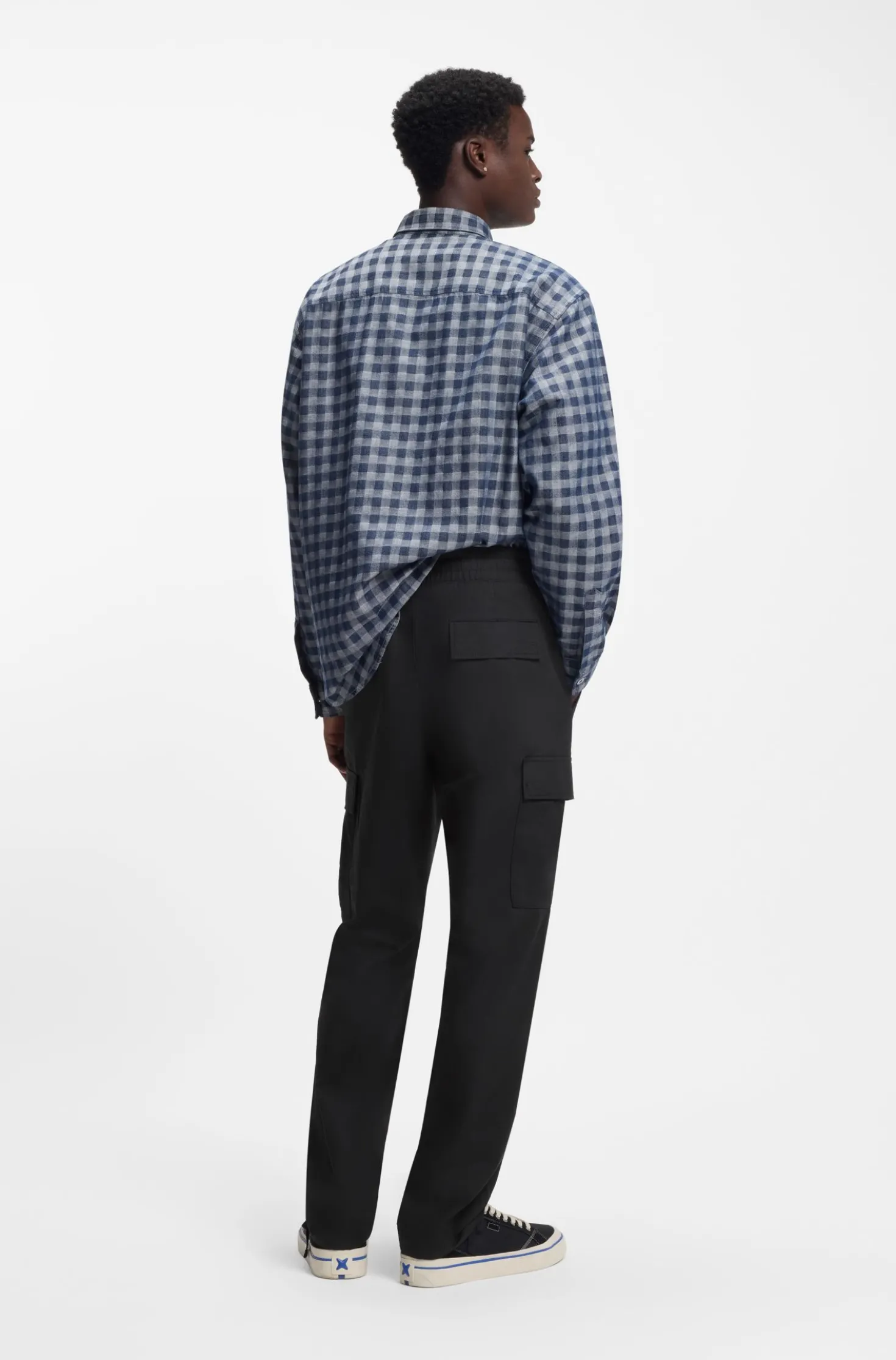 Relaxed-fit trousers in ripstop fabric