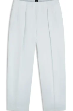 Relaxed-fit trousers in sateen with front pleats