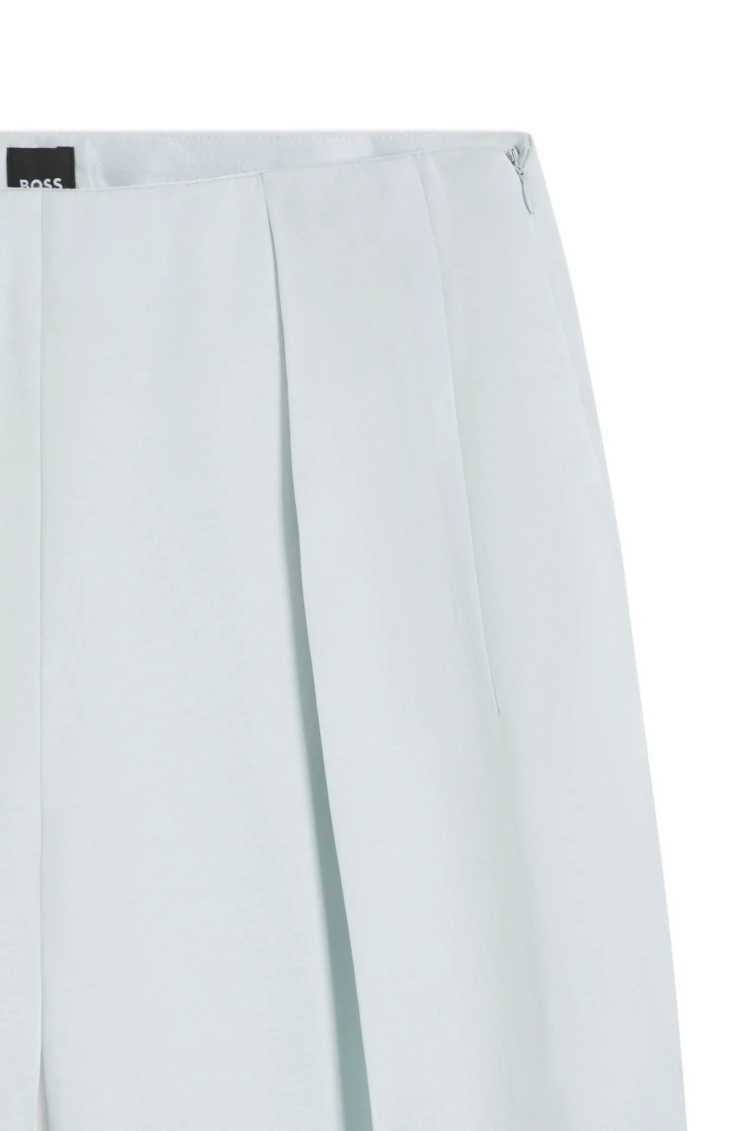 Relaxed-fit trousers in sateen with front pleats