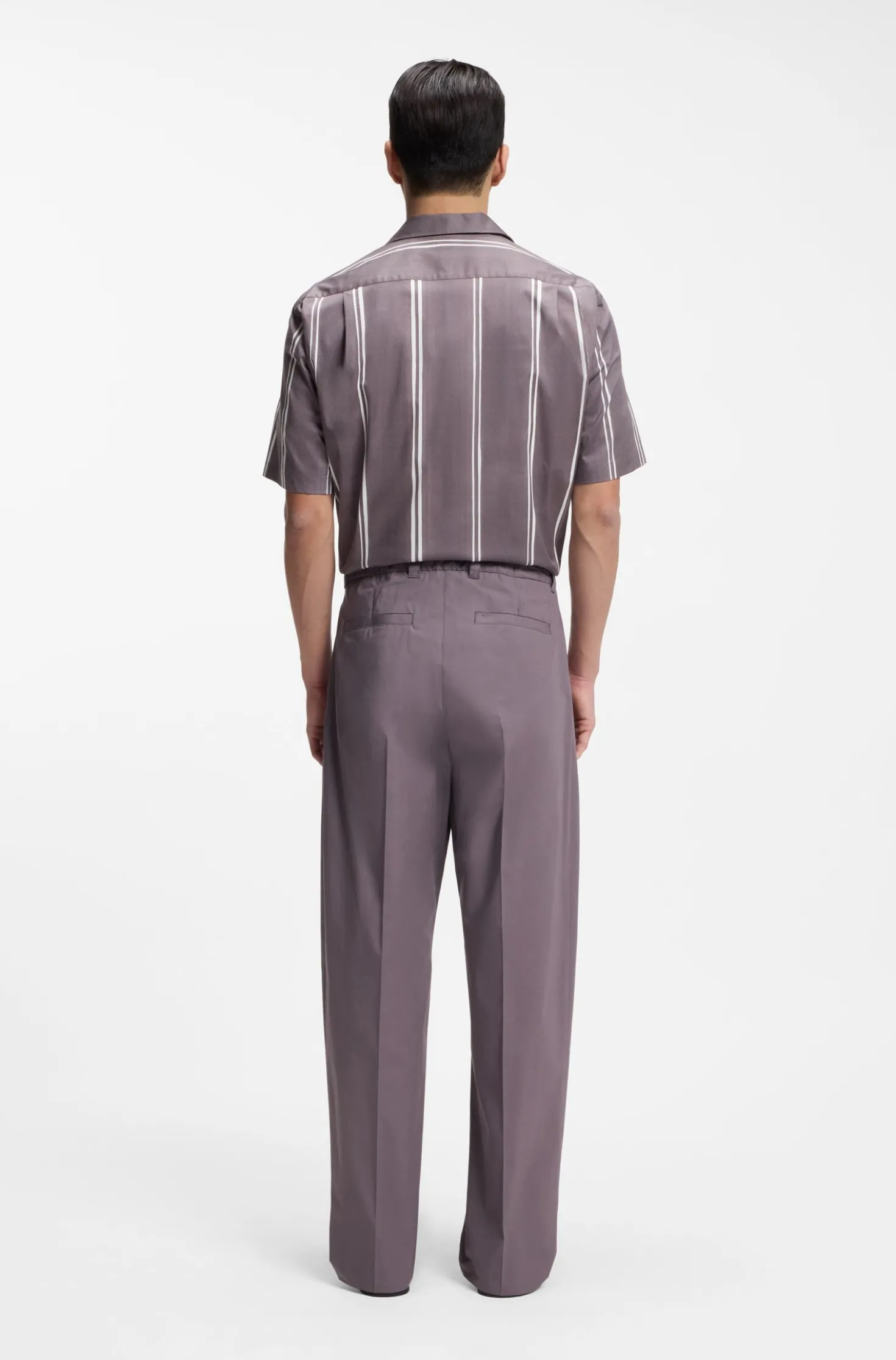 Relaxed-fit trousers in stretch cotton