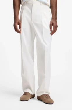 Relaxed-fit trousers in stretch cotton