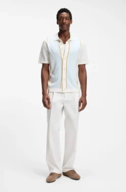 Relaxed-fit trousers in stretch cotton
