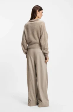 Relaxed-fit trousers in virgin wool