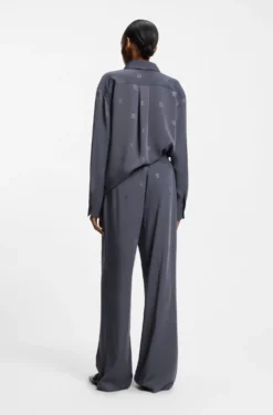 Relaxed-fit trousers with stacked logos