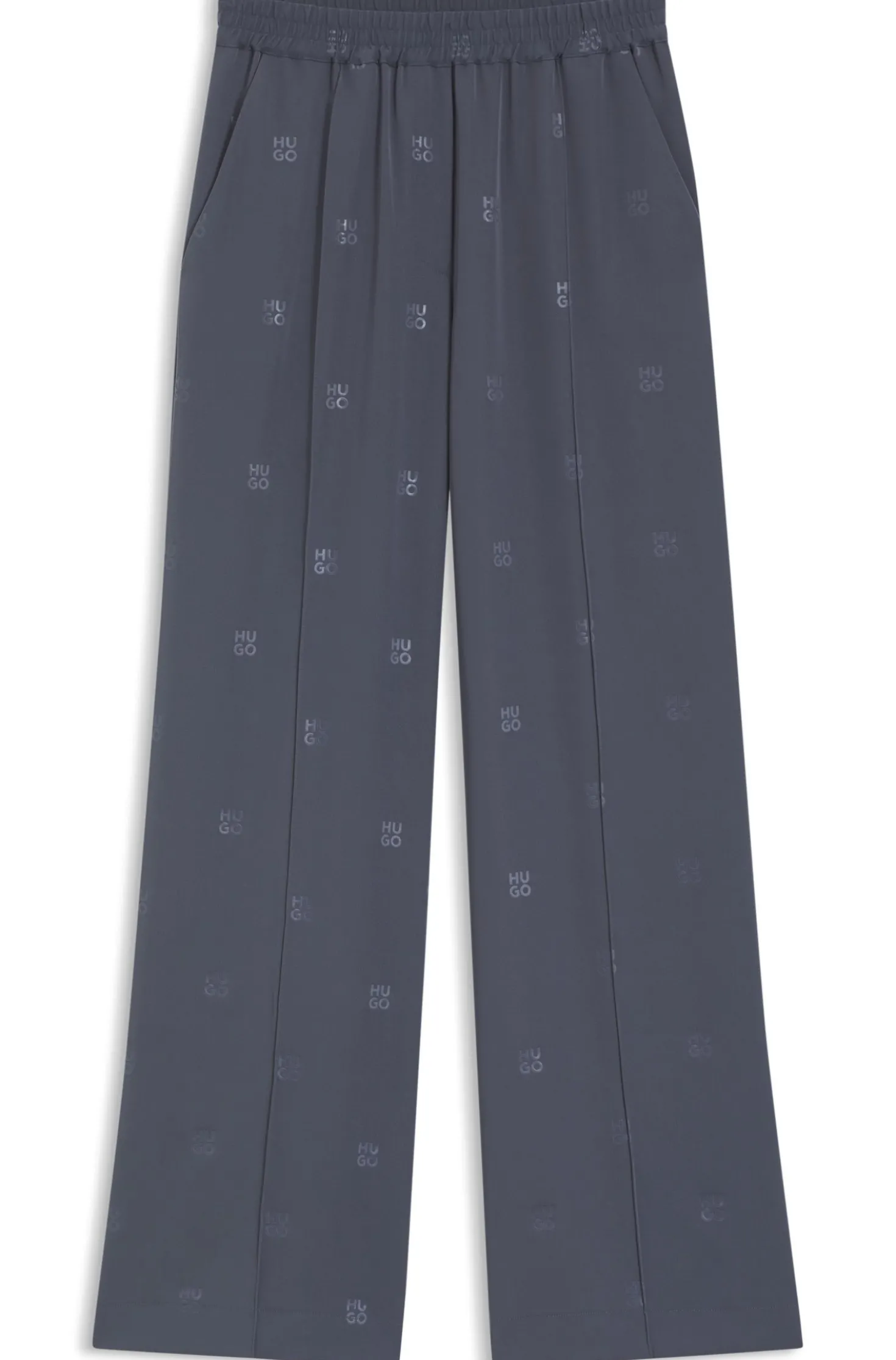 Relaxed-fit trousers with stacked logos