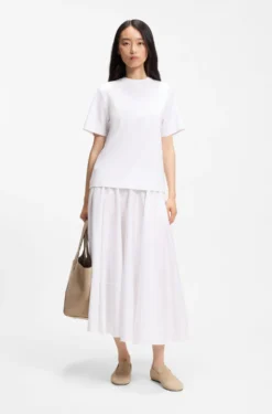 Relaxed-fit T-shirt in mercerised cotton