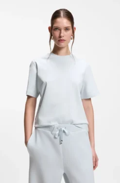 Relaxed-fit T-shirt in mercerised cotton