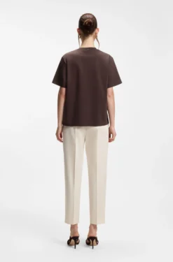 Relaxed-fit T-shirt in mercerised cotton