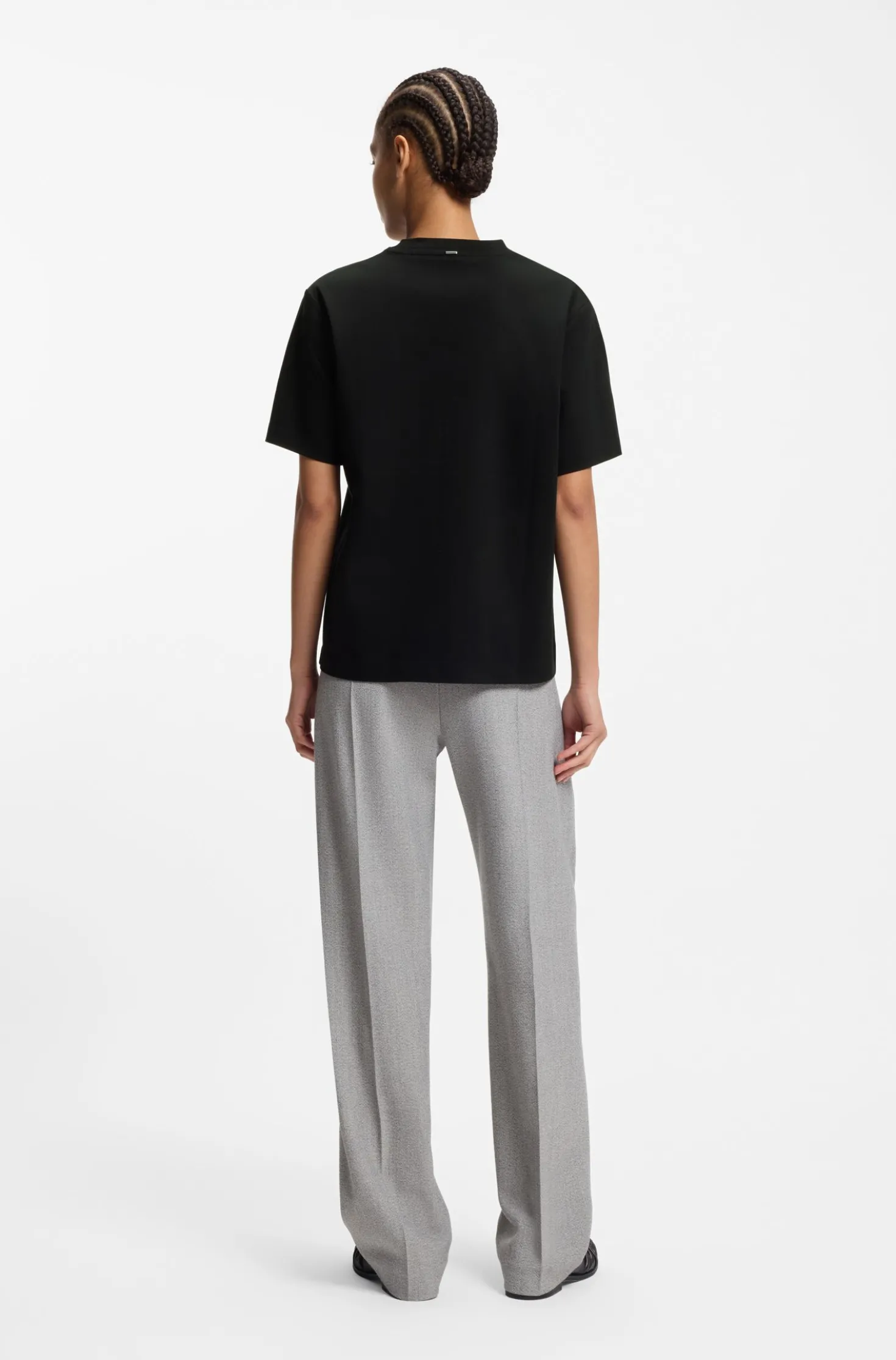 Relaxed-fit T-shirt in mercerised cotton