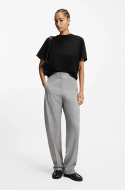 Relaxed-fit T-shirt in mercerised cotton