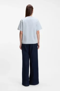 Relaxed-fit T-shirt in mercerised cotton