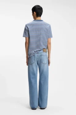 Relaxed-fit T-shirt in striped cotton jersey