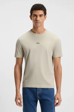 Relaxed-fit T-shirt with a layered logo print