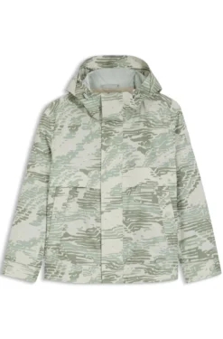 Relaxed-fit water-repellent jacket in printed ripstop fabric