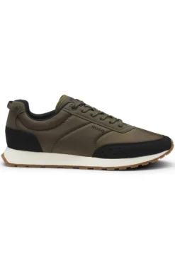 Retro-inspired trainers with faux suede