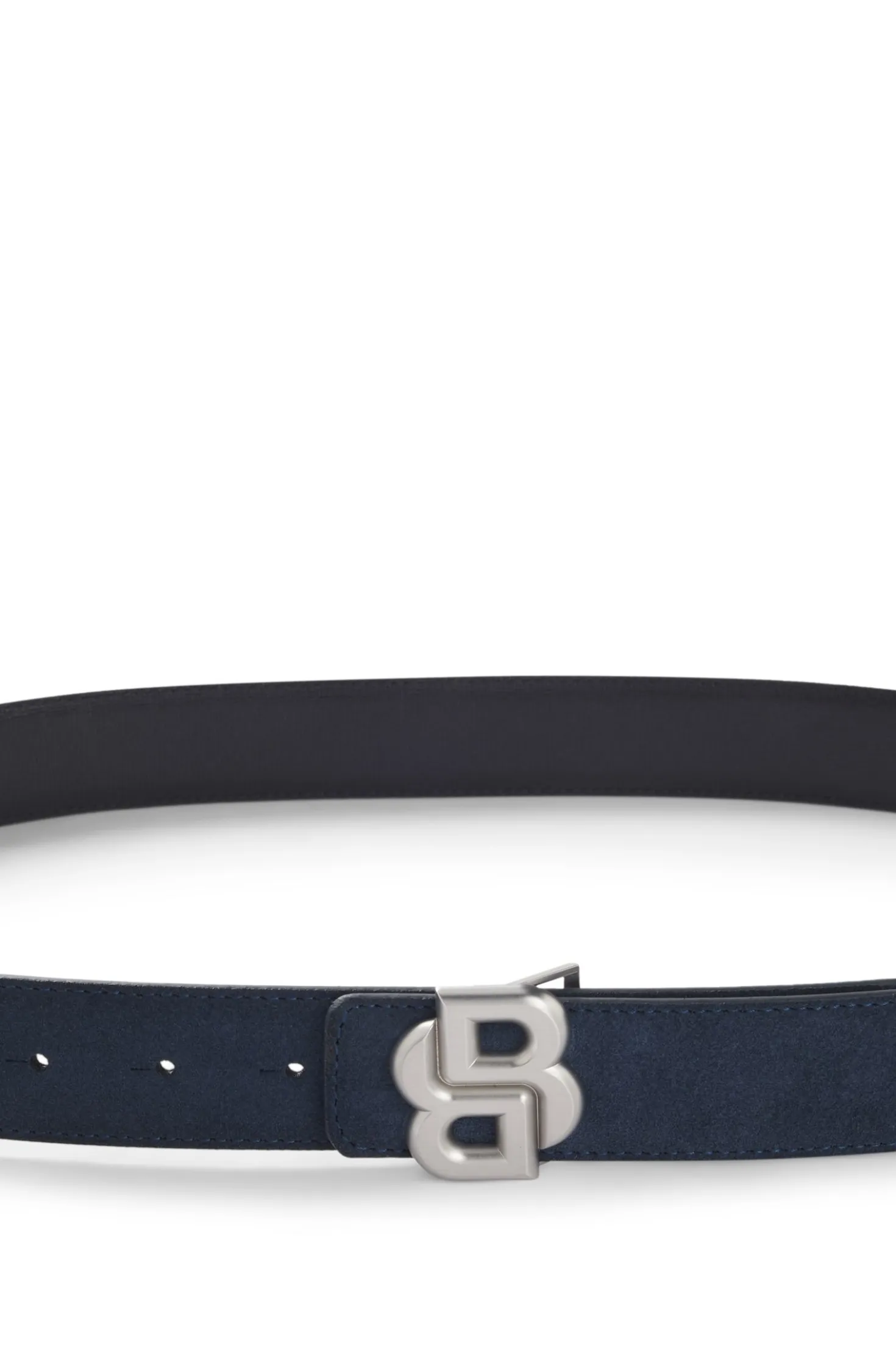 Reversible leather belt with Double B buckle