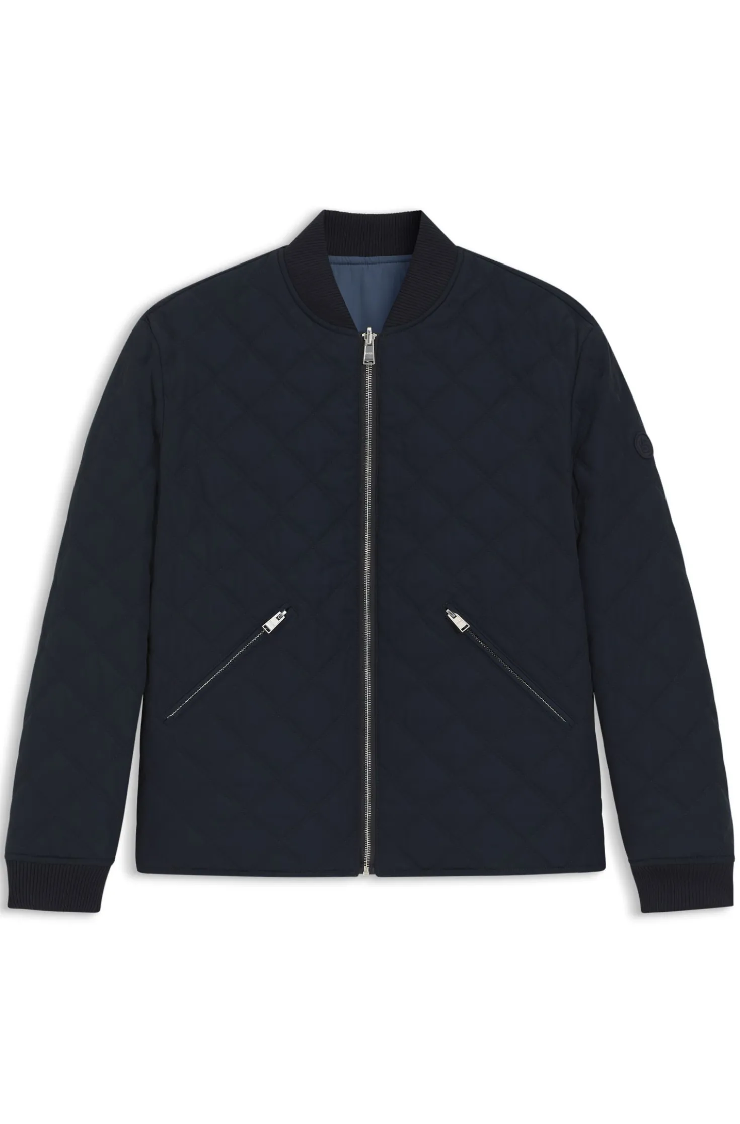 Reversible water-repellent jacket with quilting