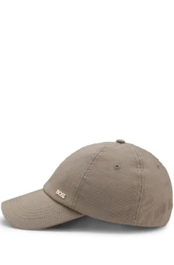 Ribbed Corduroy Cap with Adjustable Buckle