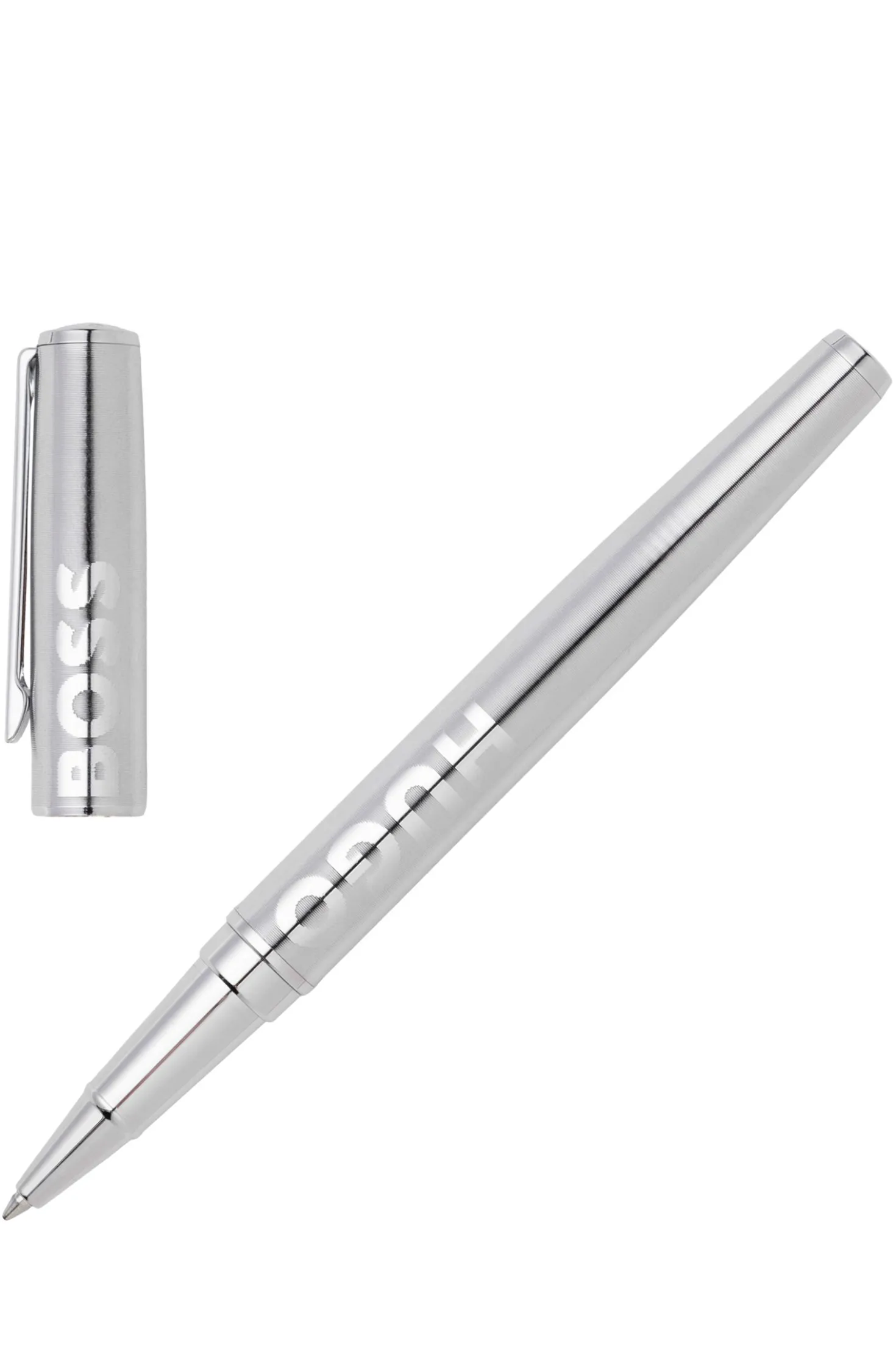 Rollerball pen in brass with chrome plating
