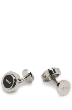 Round cufflinks with reversible design