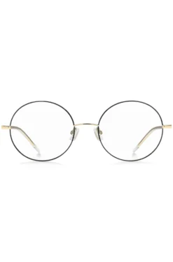 Round optical frames in lightweight titanium with signature hardware