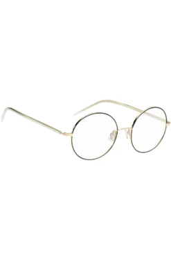 Round optical frames in lightweight titanium with signature hardware