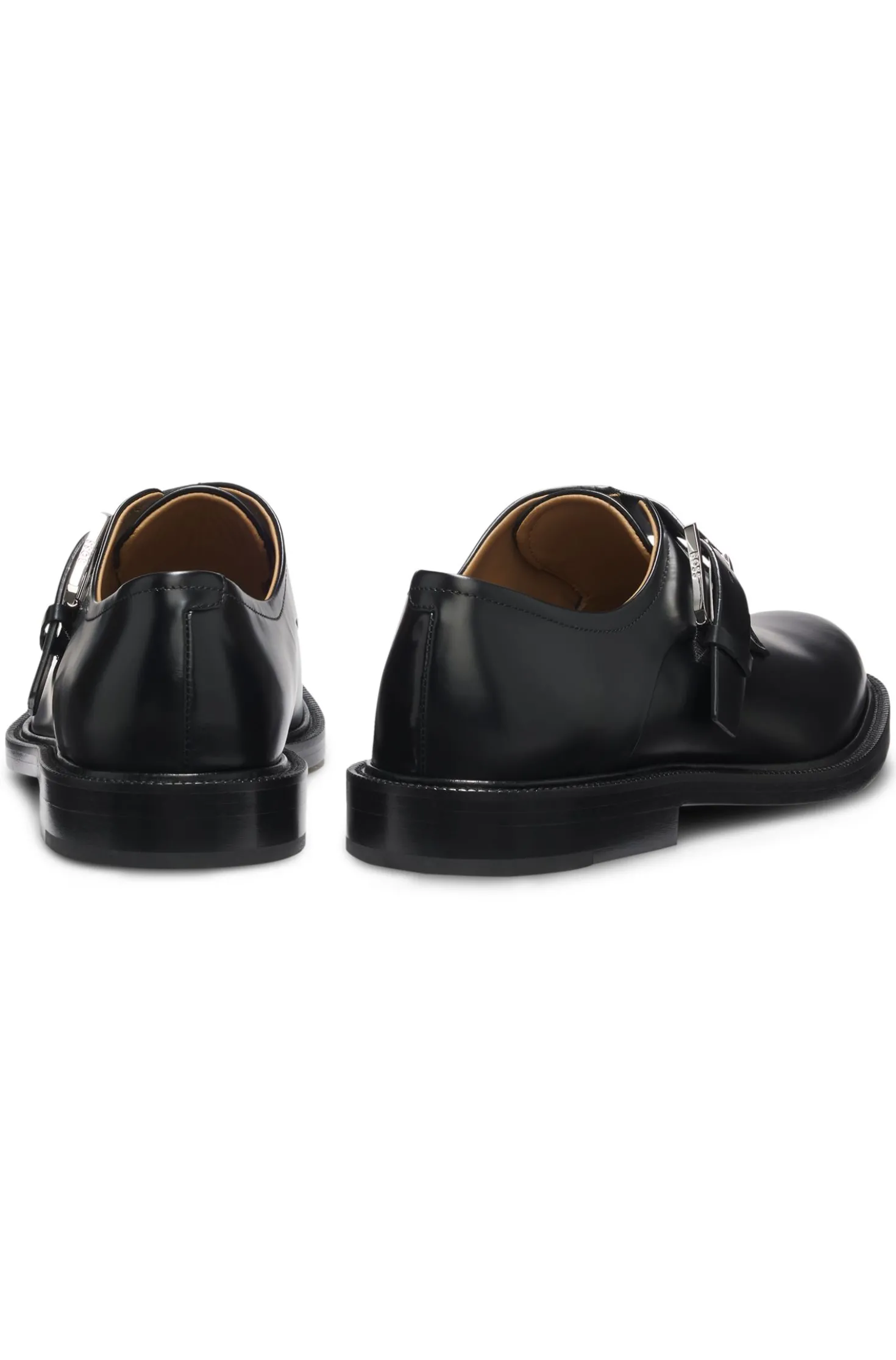 Runway monk shoes in Italian leather