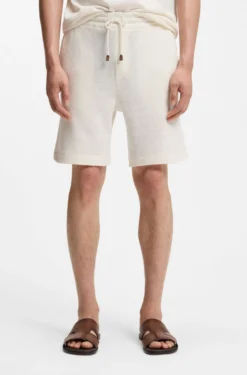 Shorts in Italian-made cotton and linen