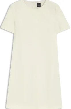Short-sleeved dress in Japanese crepe