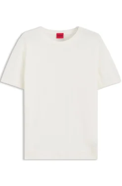 Short-sleeved sweater in a wool-cashmere blend