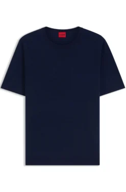 Short-sleeved sweater in a wool-cashmere blend