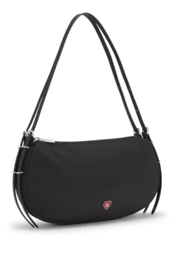 Shoulder bag with stacked logo