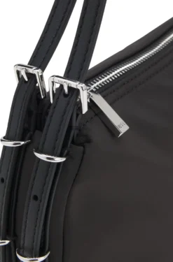 Shoulder bag with stacked logo