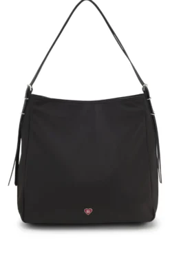 Shoulder bag with stacked logo