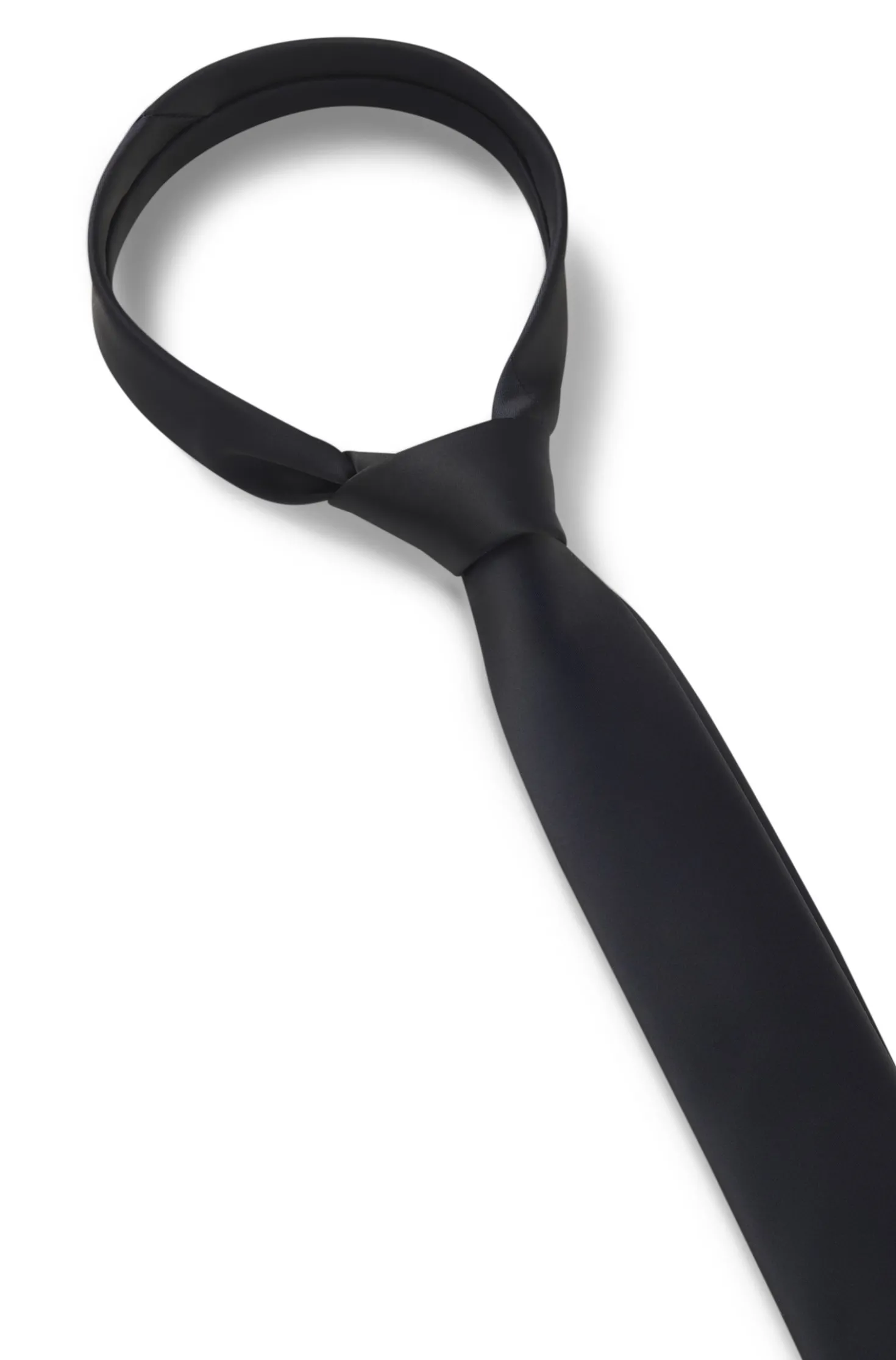 Silk-blend tie with a plain weave