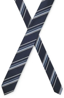 Silk-blend tie with diagonal-stripe jacquard