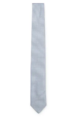 Silk-blend tie with jacquard pattern