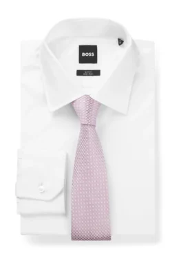 Silk-blend tie with jacquard-woven pattern