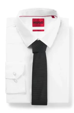 Silk-blend tie with jacquard weave