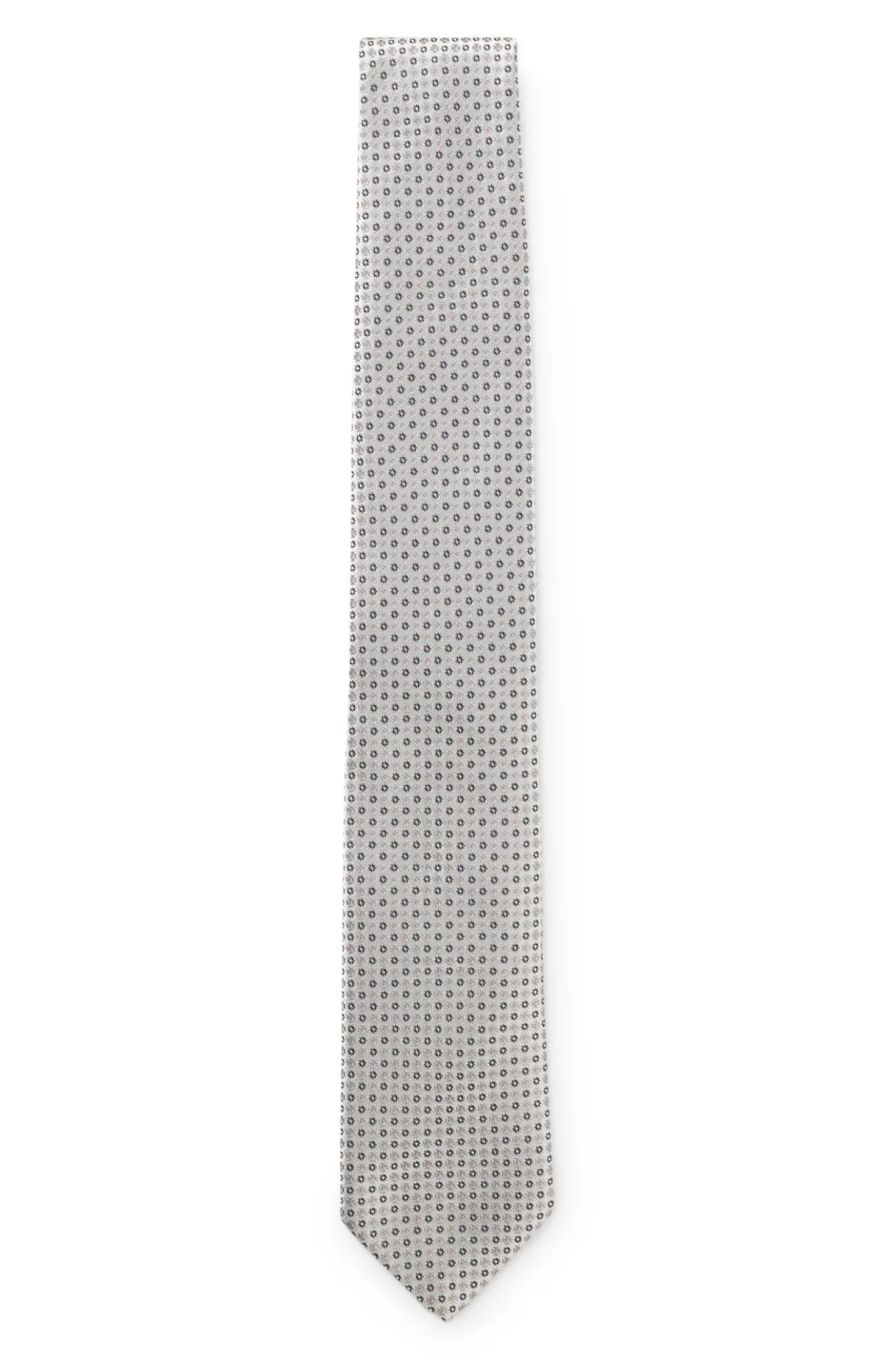 Silk-blend tie with micro pattern